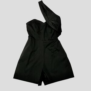 NWT Anthropologie Hutch One Shoulder Romper - Black - 0